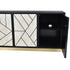 Libra Credenza Abstract 3 Door Cabinet with Bone Inlay